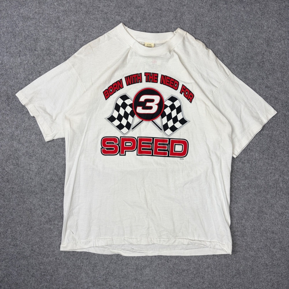 Vintage Screen Stars Dale Earnhardt Need For Speed T-Shirt White XL